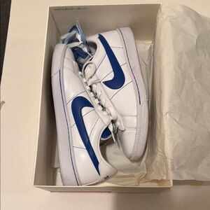 Nike Womens Colette Tennis Classic White and Blue Sneakers
